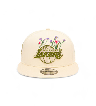 New Era Seasonal Flower 9Fifty LA Lakers beige cap