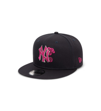 New Era Cappellino blu scuro dei New York Yankees del fiore stagionale 9Fifty