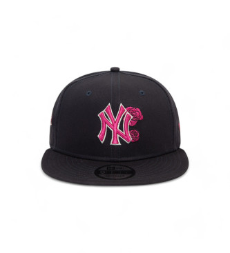 New Era Cappellino blu scuro dei New York Yankees del fiore stagionale 9Fifty