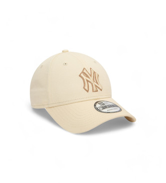 New Era Team Outline 9Forty New York Yankees beige keps
