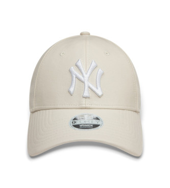 New Era Gekreukelde Pu 9Forty New York beige pet