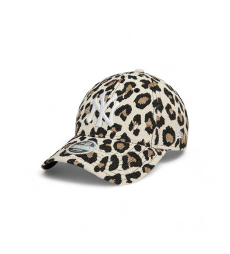 New Era Leopard 9Forty New York Yankees casquette beige