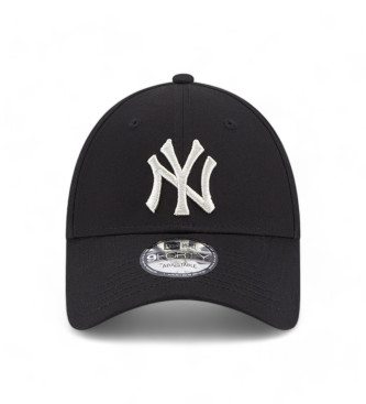 New Era Metaliczne logo 9Forty New York Yankees Cap czarny