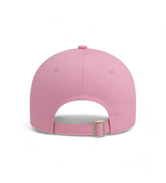 New Era Cappellino rosa con logo metallico dei 9Forty New York Yankees