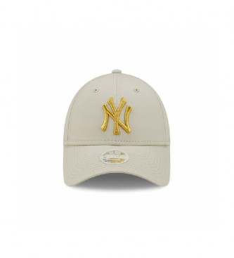 New Era Wmns Metallic Logo 9Forty Neyyan beige cap 