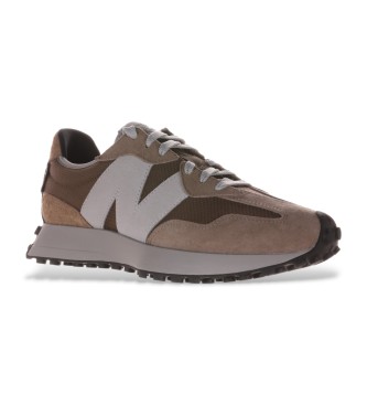 New Balance Brązowe skórzane buty treningowe 327