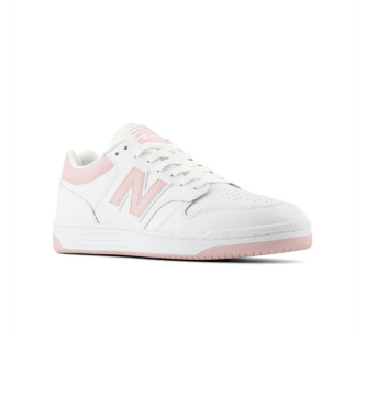 New Balance Leather Sneakers 480 white, pink