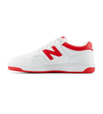 New Balance Leather Sneakers 480 white, red