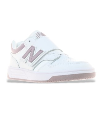 New Balance Scarpe da ginnastica bianche 480 con chiusura a strappo