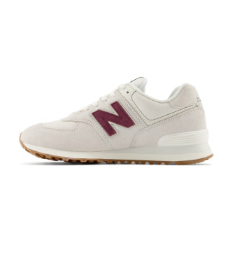 New Balance Sneaker 574 in pelle bianco sporco