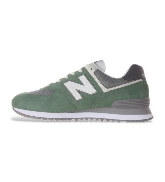 New Balance Skórzane buty sportowe 574 zielone