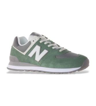 New Balance Sapatilhas de couro 574 verde