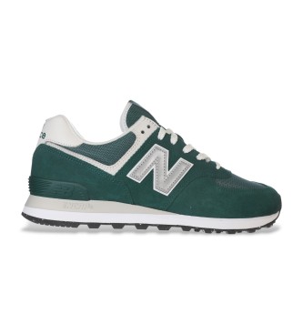 New Balance Skórzane buty sportowe 574 zielone