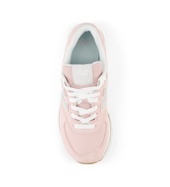 New Balance Tnis de couro 574 rosa