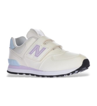 New Balance Tnis de couro 574 Core Hook & Loop branco