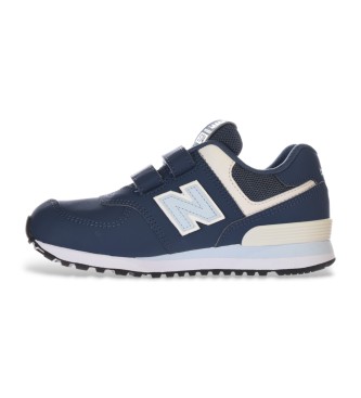 New Balance Scarpe da ginnastica in pelle blu scuro 574 Core con chiusura a strappo