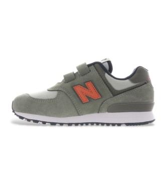 New Balance Skórzane buty sportowe 574 Core Hook & Loop zielone