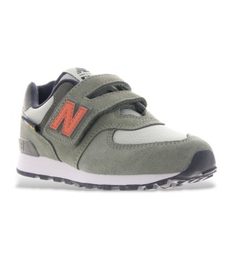 New Balance Scarpe da ginnastica in pelle verde 574 Core con chiusura a strappo