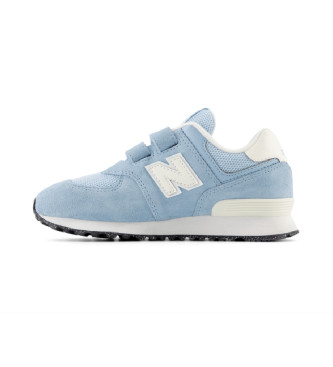 New Balance Zapatillas 574 Gancho y bucle azul