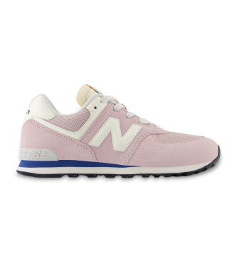 New Balance Baskets en cuir 574 rose