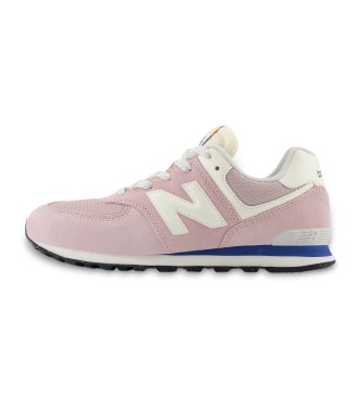 New Balance Baskets en cuir 574 rose
