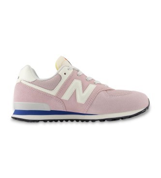 New Balance Baskets en cuir 574 rose