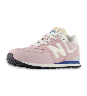 New Balance Baskets en cuir 574 rose