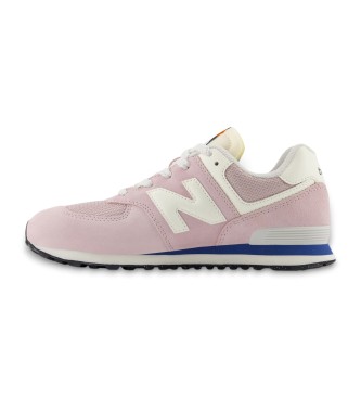New Balance Baskets en cuir 574 rose