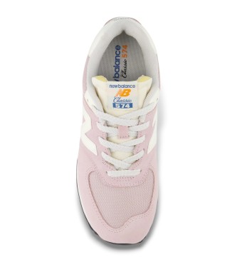 New Balance Baskets en cuir 574 rose