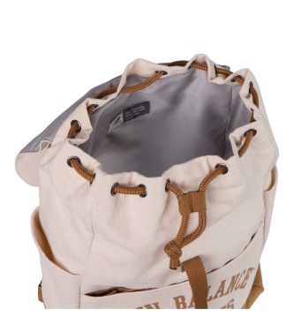 New Balance Beige Canvas Backpack