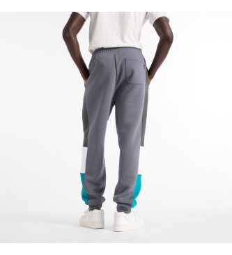 New Balance Pantaloni jogger in pile classici grigi