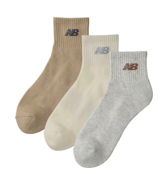 New Balance Lot de 3 paires de chaussettes de cheville de tous les jours 