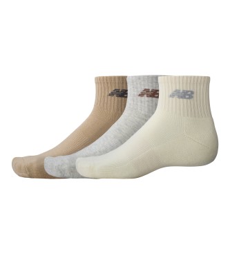 New Balance Lot de 3 paires de chaussettes de cheville de tous les jours 