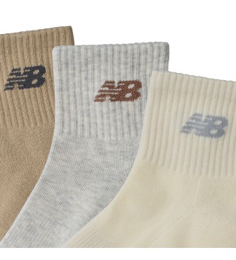 New Balance Lot de 3 paires de chaussettes de cheville de tous les jours 