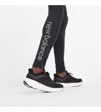 New Balance Hlačne nogavice Sleek Reflective Tight black