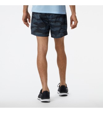 New Balance Shorts Printed Accelerate 5 inch azul