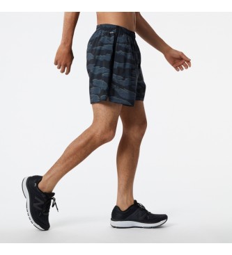 New Balance Shorts Impressos Acelerar 5 polegadas azul