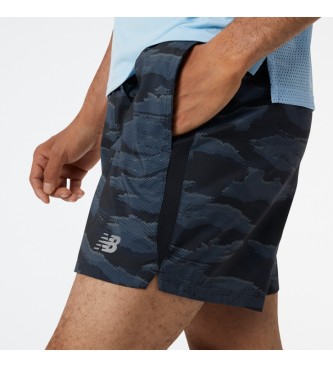 New Balance Shorts Printed Accelerate 5 inch blue