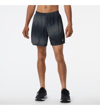 New Balance Shorts Printed Accelerate 5 inch negro