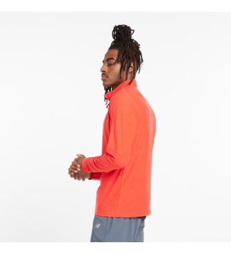 New Balance Space Dye 1/4 Zip T-shirt orange