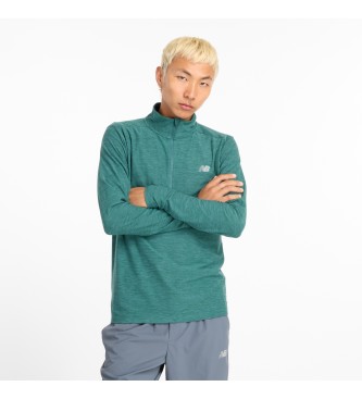 New Balance Space Dye 1/4 Zip trkisfarbener Pullover