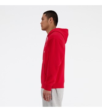 New Balance Sweatshirt Sport Essentials Fleece Logo vermelho