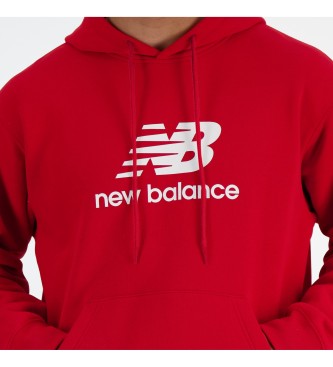 New Balance Felpa rossa con logo in pile Sport Essentials