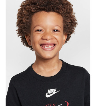 Nike Brandmark stapel t-shirt zwart