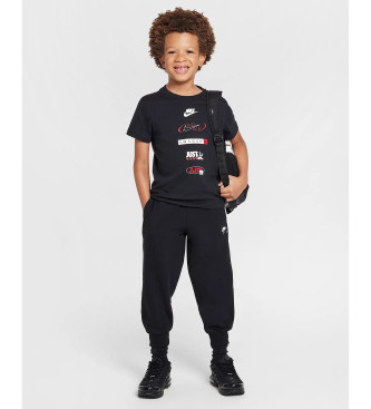 Nike Brandmark stapel t-shirt zwart