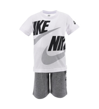 Nike Fato desportivo cargo cinzento, branco