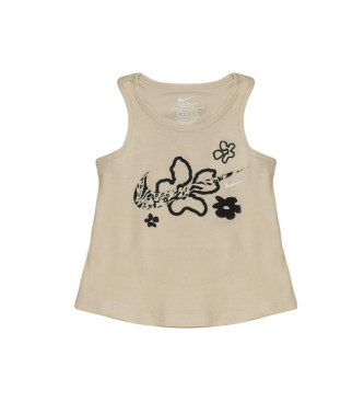 Nike Beige blommig sportoutfit