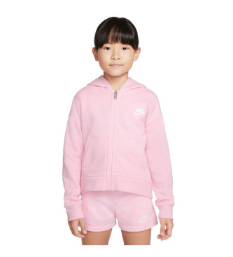 Nike Sudadera Club Fleece High Low rosa