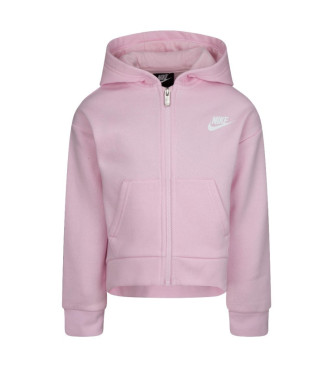 Nike Klubska jopa iz flisa High Low Sweatshirt roza