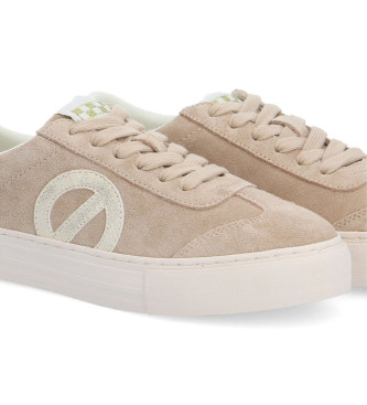 NO NAME Arcade Toe Side beige tr�ningsskor i l�der